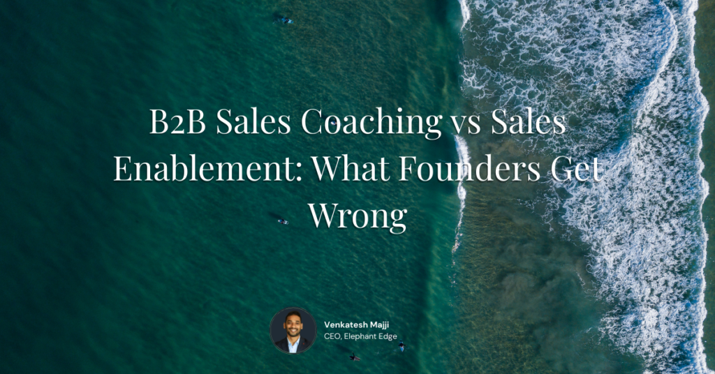 B2B Sales Coaching and enablement.